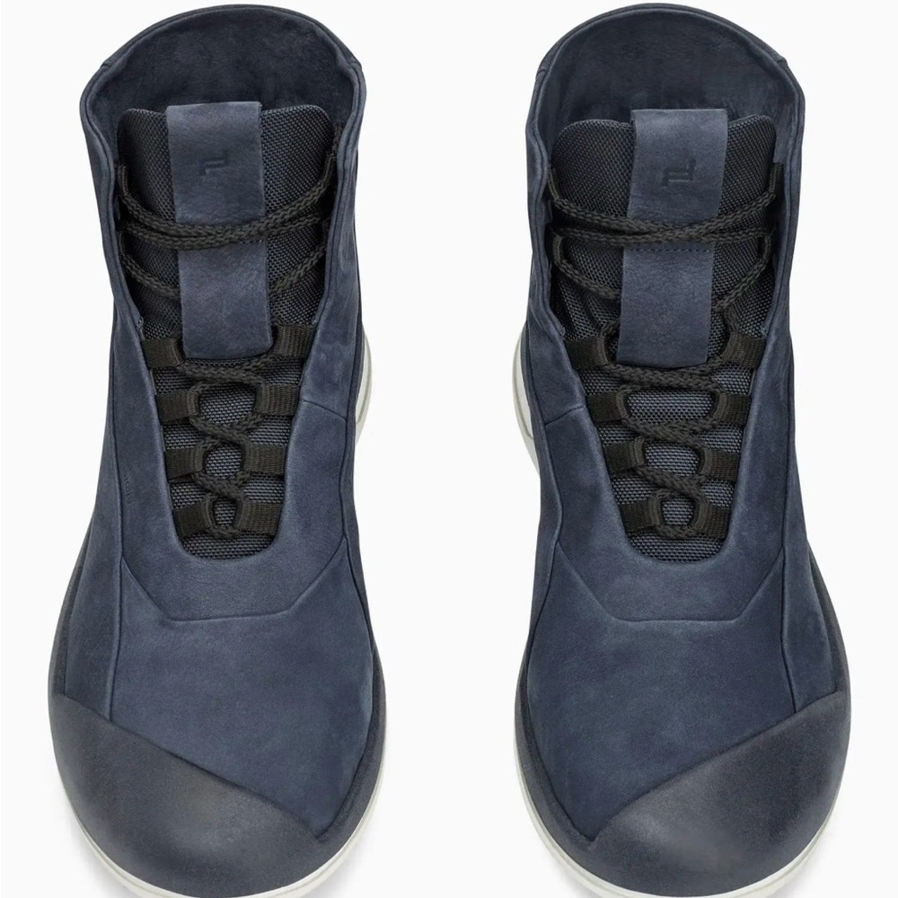 NIB Porsche Design Traveller Boot High Top Sneakers In Gray Nubuck Leather - Picture 2 of 10
